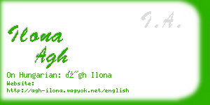 ilona agh business card